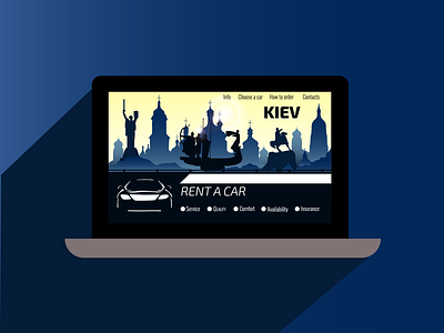 City skyline for car rental website