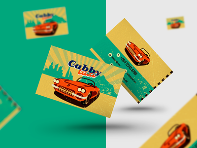 business card design for taxi service in retro style branding business cards car design illustration taxi typography vector