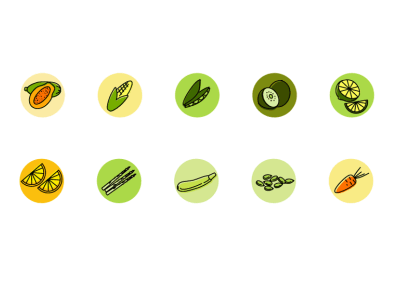 healthy food stickers