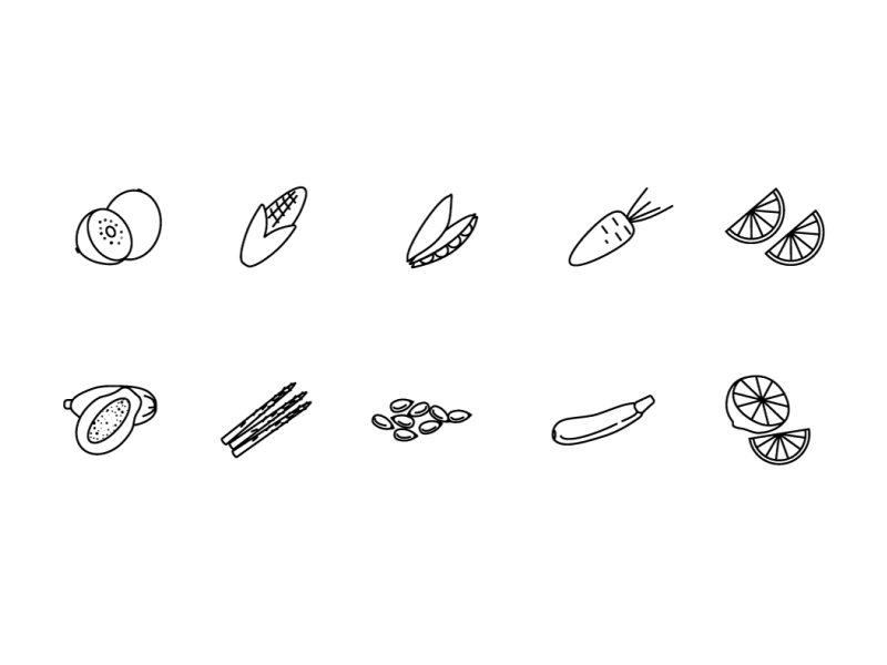 healthy food icons