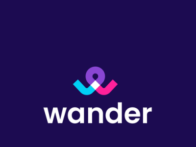 Wander logo app branding design logo vector