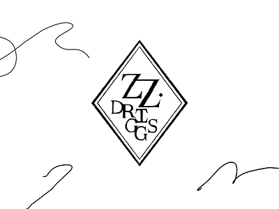 ZZ Driggs Logo Design 2020 animation black and white branding color design furniture lines logo new york texture type typography vector