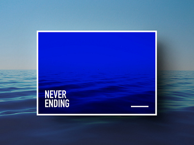 Never Ending blue design minimal ocean poster sea water