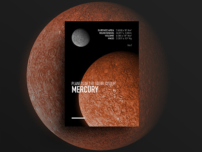 Planets of the Solar System design mars mercury plantes poster solar system