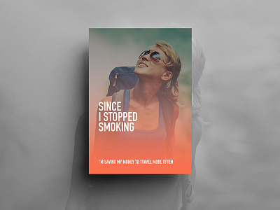 Since I stopped smoking behance color design minimal poster shades stop smoking travel