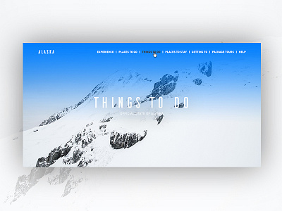 Alaska Travel alaska colors dashboard design fresh interface minimal mountain ui ux visual website