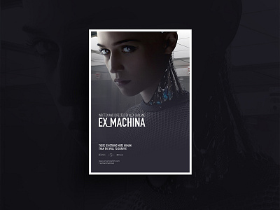 Ex Machina behance design designer gradient inspiration minimal poster poster design shades ui