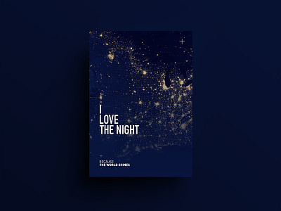 The Night behance blue design gradient inspiration minimal night poster poster design shades ui