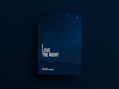 The Night behance blue design gradient inspiration minimal night poster poster design shades ui