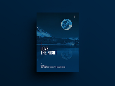 The Night behance blue design gradient inspiration minimal night poster poster design shades ui