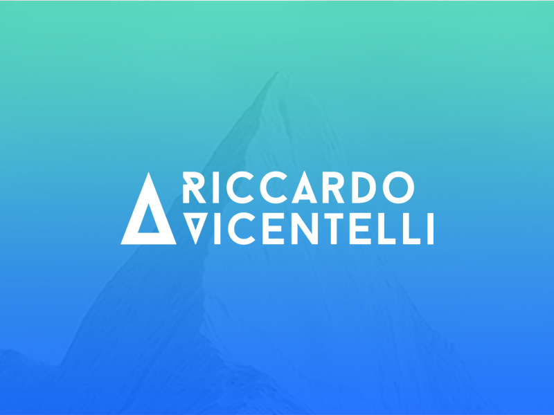 Personal Identity mountain riccardovicentelli colors gradient shades visual identity branding logo minimal design