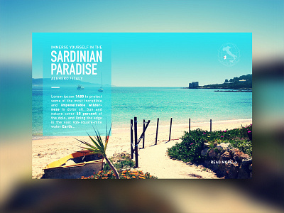 Sardinian Paradise colors design fresh layout minimal sea ui uidesign visual webdesign webkit website