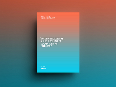 Design and Creativity Quotes colors design gradient minimal poster posters quotes shades visual web