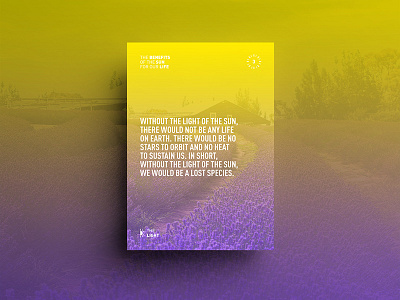 The Benefits of the Sun behance design designer gradient inspiration minimal poster poster design shades ui