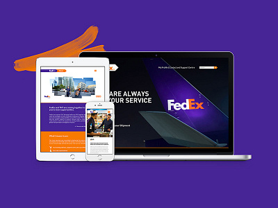 FedEx Web Concept colors design fedex freelance ui userexperience userinterface ux webdesign webdesigner website websitedesign
