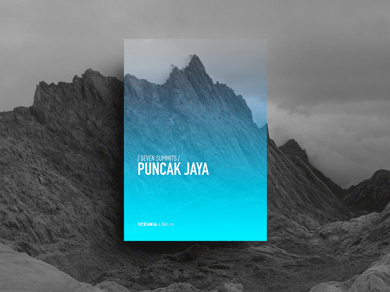Seven Summits design designer freelance gradient graphicdesign graphicdesigner minimal mountain poster shades