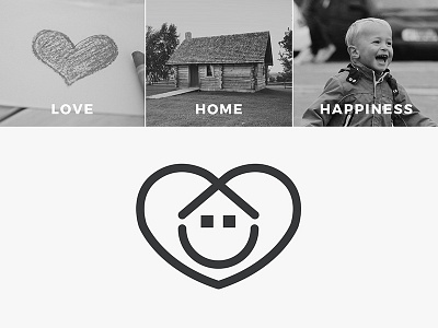 Love + Home + Happiness symbol brandidentity branding design designer freelance freelancedesigner graphicdesgn graphicdesigner logo logodesign symbol