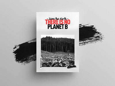 THERE IS NO PLANET B earth editorial environment freelance graphicdesign graphicdesigner layout minimal poster posters