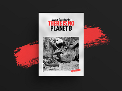 THERE IS NO PLANET B earth editorial environment freelance graphicdesign graphicdesigner layout minimal poster posters