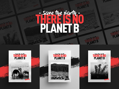 THERE IS NO PLANET B earth editorial environment freelance graphicdesign graphicdesigner layout minimal poster posters