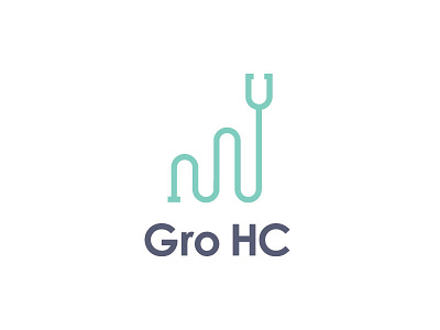 GroHC Logo branding growth marketing healthcare logo marketing