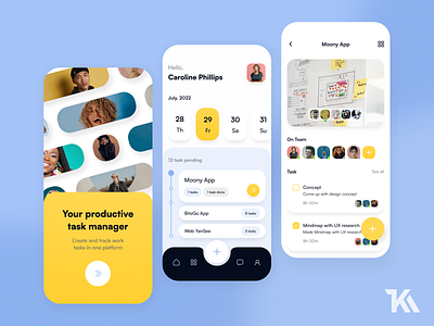 Project Management Platform app design figma mob mobile design project management platform ui ux