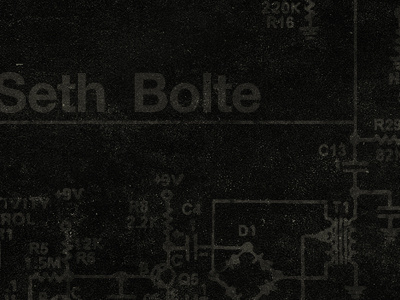 Seth Bolte Branding branding grunge helvetica musician schematic