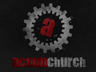 actionchurch Logo Tinkering actionchurch cog grunge