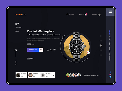 Watches Store - Landing Page adobexd daily ui design ui ux web design website
