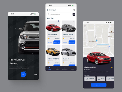Car Rental App Concept app branding daily ui design figma ui