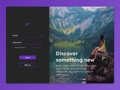 Travel App - Login form app design ui