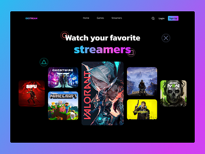 Streaming Platform Landing Page UI design app design ui ux