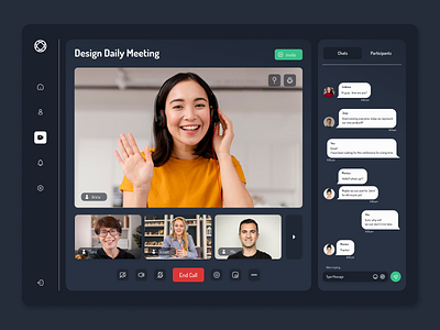 Meetingo - Video conference / call platform app branding design graphic design minimal ui ux web website