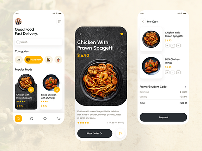 Food Delivery App app design delivery app delivery service dinner fast food food food app food delivery service food design food mobile app food order foodie lunch mobile mobile app mobile app design mobile food app mobile ui ui ux