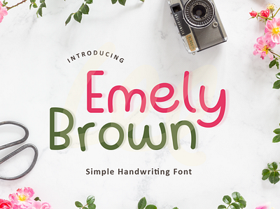 Emely Brown Font design font graphic design handwriting font handwritten font illustration script font simple simple font simple handwriting simple typeface typeface