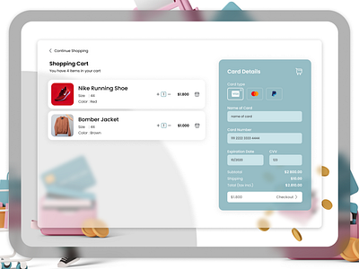 Simple Credit Card Checkout ui