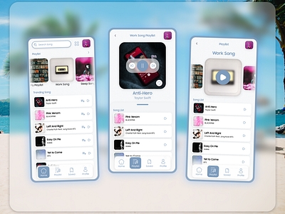 Music Player graphic design ui