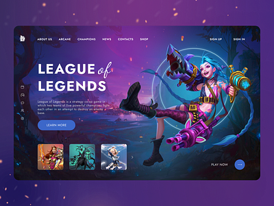 League of Legends Concept arcane branding design game leagueoflegends lol ui