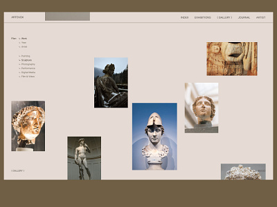 Artovox- Art gallery website design concept