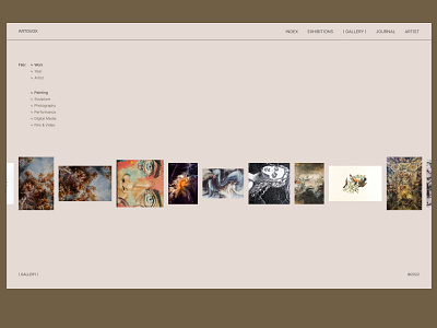 Artovox- Art gallery website design concept