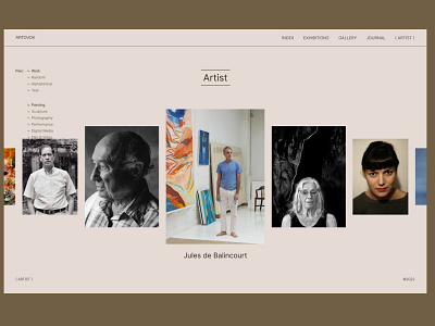 Artovox- Art gallery website design concept art direction branding composition cretive design graphic design imagery layout layout explortion minimal modern photography typography ui ui design web design whitespace