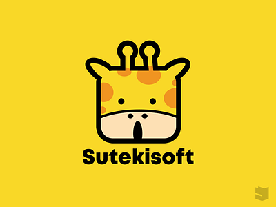 Sutekisoft android animal app black design giraffe illustration logo software sutekisoft yellow