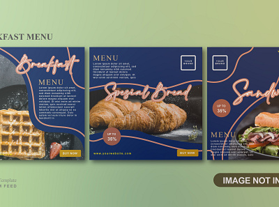 Breakfest branding food graphic design template