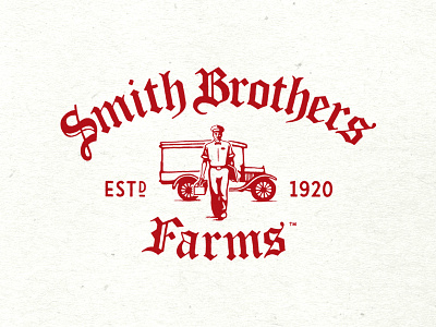 Smith Brothers Farms branding illustration logo typography