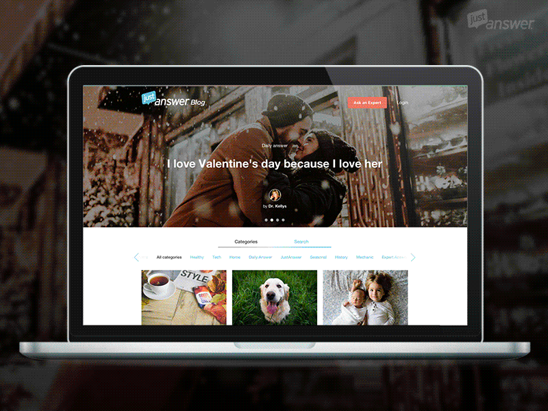 JustAnswer Blog Landing Page
