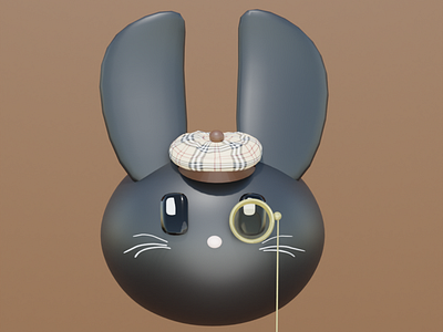 Detective Bun 3d 3dart 3ddesign 3dmodeling blender design illustration