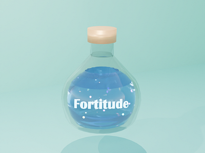 Fortitude Magic Potion 3d 3dart 3ddesign 3dmodeling blender branding design