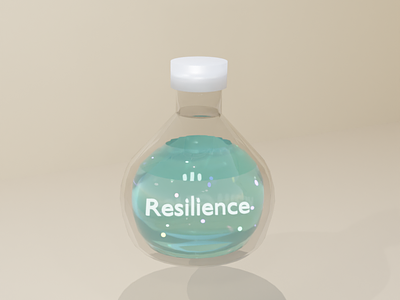 Resilience Magic Potion 3d 3dart 3ddesign 3dmodeling blender branding design