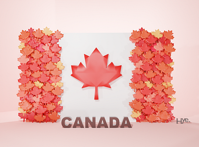 Canada Flag 3d 3dart 3ddesign 3dmodeling blender branding design illustration logo ui