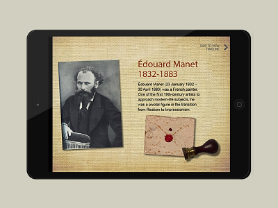 Édouard Manet iPad App app art interface ipad